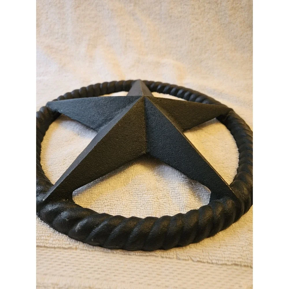 CAST IRON‎ WALL HANGING BARN STAR Nautical Rustic Decor 10.5 Inches